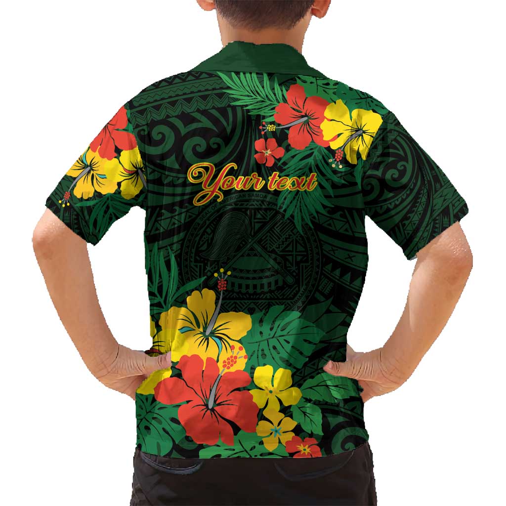 American Samoa Manu'atele Personalized Family Matching Long Sleeve Bodycon Dress and Hawaiian Shirt Manua Island Hibiscus Flowers