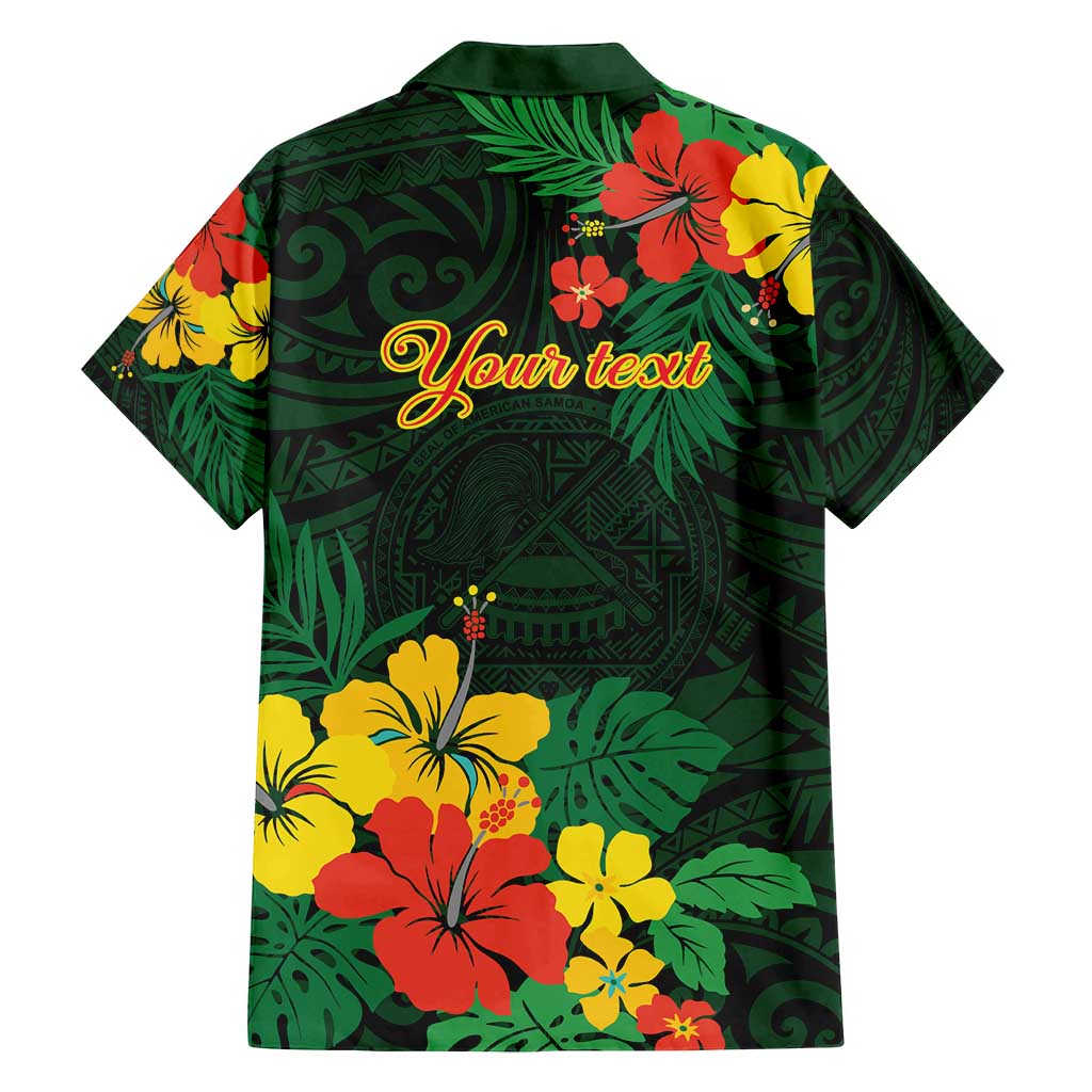 American Samoa Manu'atele Personalized Family Matching Off Shoulder Maxi Dress and Hawaiian Shirt Manua Island Hibiscus Flowers