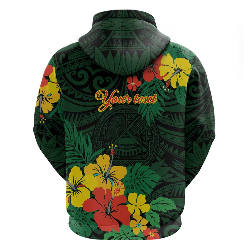 American Samoa Manu'atele Personalized Hoodie Manua Island Hibiscus Flowers