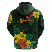 American Samoa Manu'atele Personalized Hoodie Manua Island Hibiscus Flowers