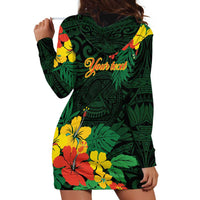 American Samoa Manu'atele Personalized Hoodie Dress Manua Island Hibiscus Flowers