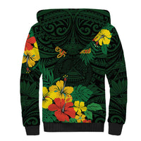 American Samoa Manu'atele Personalized Sherpa Hoodie Manua Island Hibiscus Flowers LT9 - Polynesian Pride