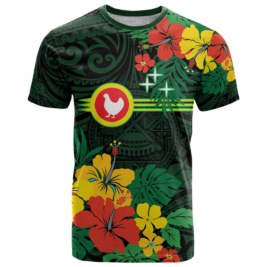 American Samoa Manu'atele Personalized T Shirt Manua Island Hibiscus Flowers