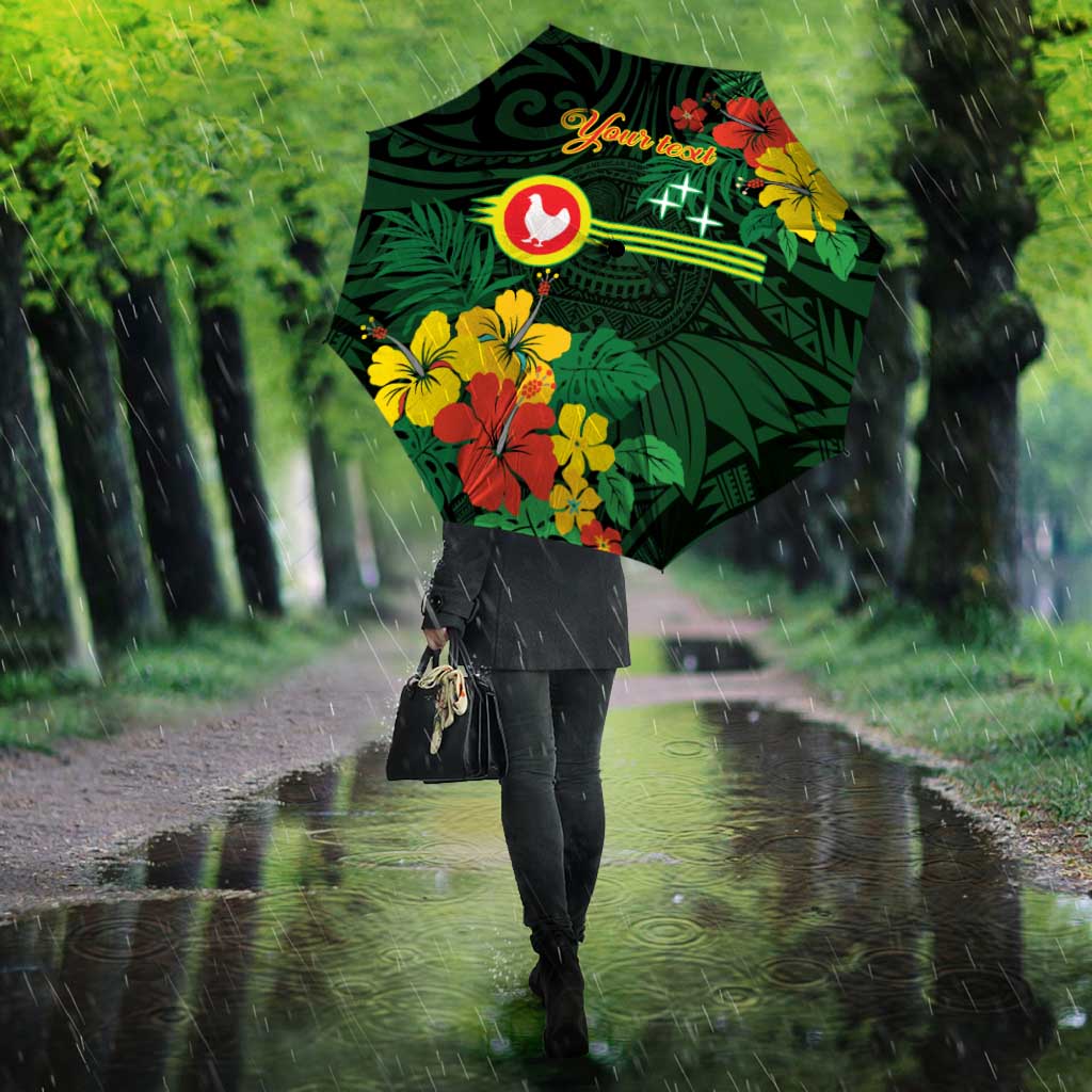 American Samoa Manu'atele Personalized Umbrella Manua Island Hibiscus Flowers - Polynesian Pride