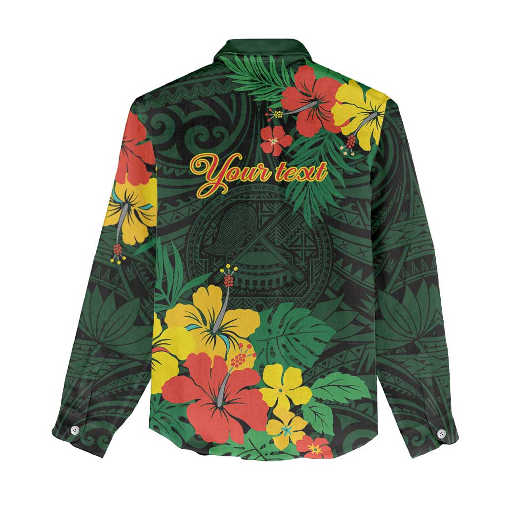 American Samoa Manu'atele Personalized Women Casual Shirt Manua Island Hibiscus Flowers