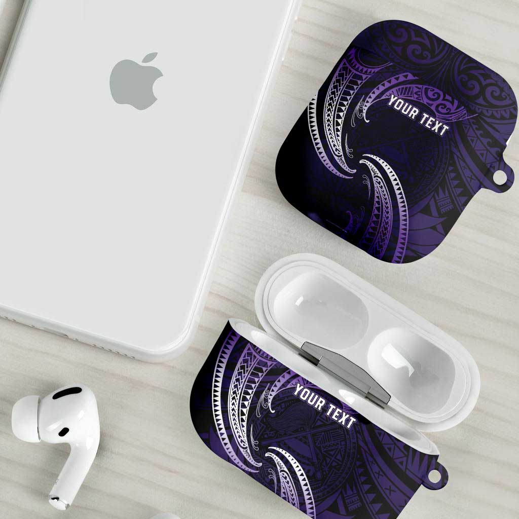 Manua Segaula American Samoa High School Personalized AirPods Case Polynesian Wave Style - Polynesian Pride