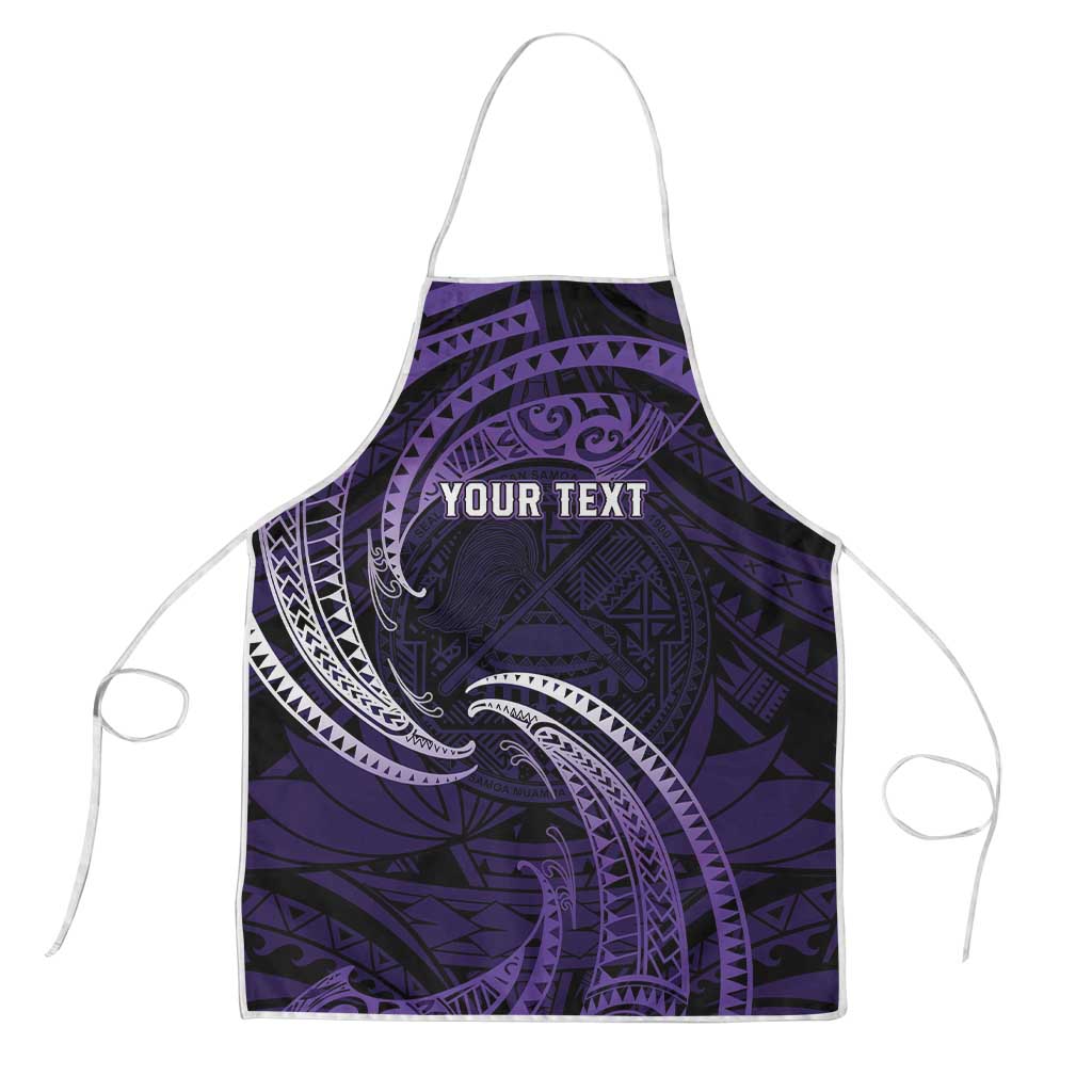 Manua Segaula American Samoa High School Personalized Apron Polynesian Wave Style LT9 Purple - Polynesian Pride