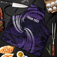 Manua Segaula American Samoa High School Personalized Apron Polynesian Wave Style LT9 Purple - Polynesian Pride