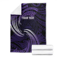 Manua Segaula American Samoa High School Personalized Blanket Polynesian Wave Style