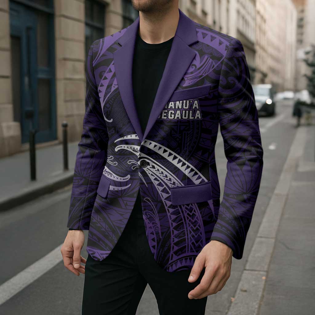 Manua Segaula American Samoa High School Personalized Blazer Polynesian Wave Style - Polynesian Pride