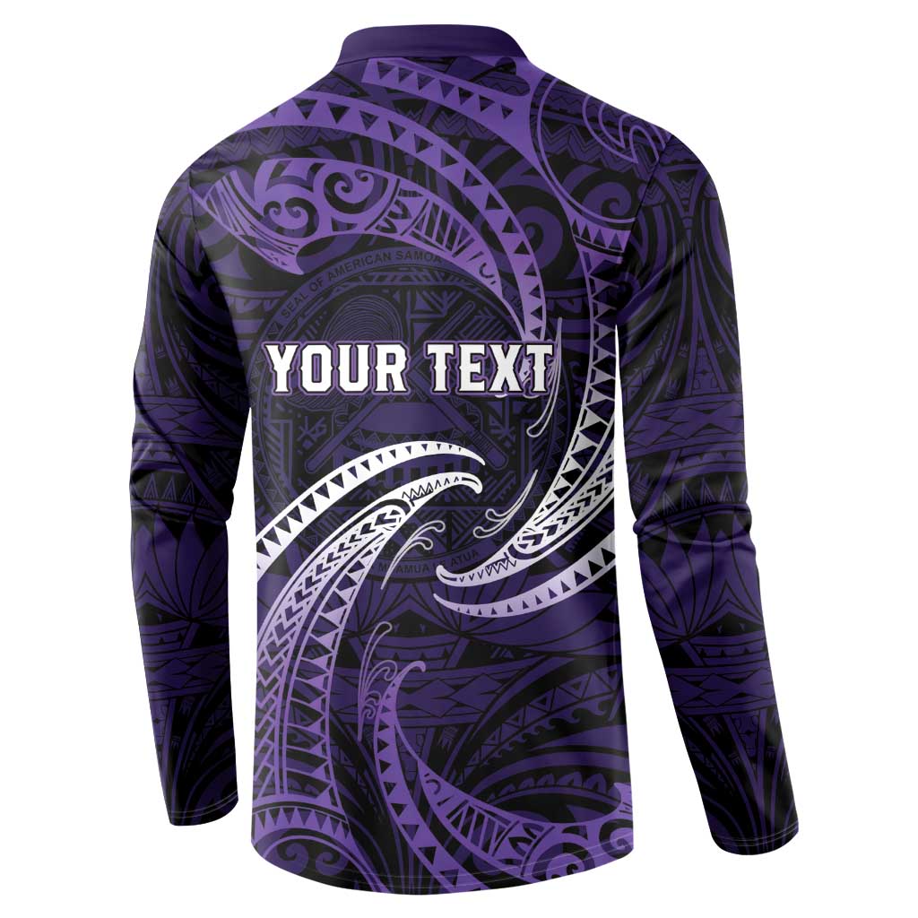 Manua Segaula American Samoa High School Personalized Button Sweatshirt Polynesian Wave Style LT9 - Polynesian Pride