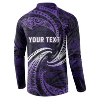 Manua Segaula American Samoa High School Personalized Button Sweatshirt Polynesian Wave Style LT9 - Polynesian Pride