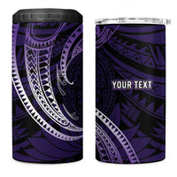 Manua Segaula American Samoa High School Personalized 4 in 1 Can Cooler Tumbler Polynesian Wave Style