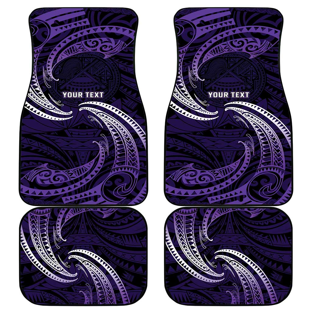 Manua Segaula American Samoa High School Personalized Car Mats Polynesian Wave Style