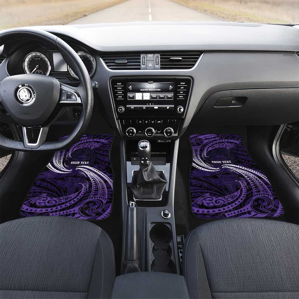 Manua Segaula American Samoa High School Personalized Car Mats Polynesian Wave Style