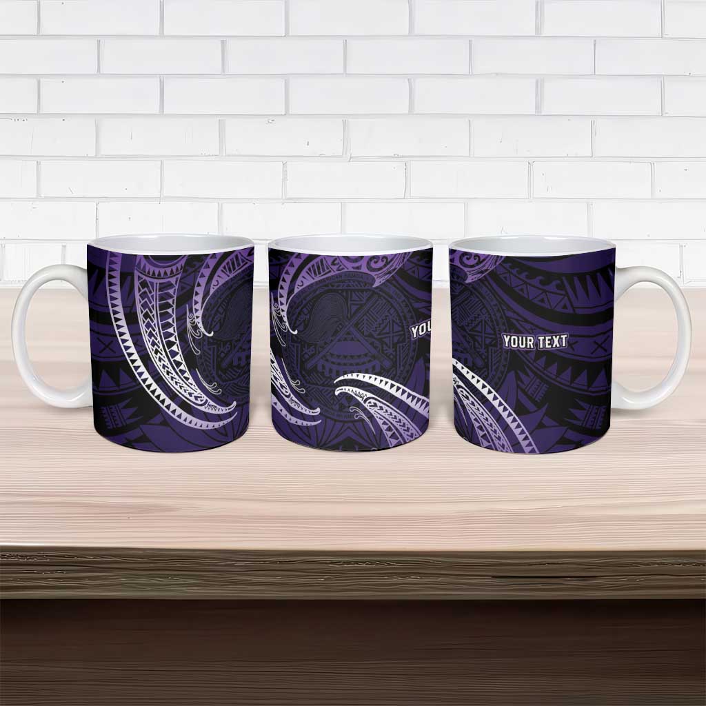 Manua Segaula American Samoa High School Personalized Ceramic Mug Polynesian Wave Style - Polynesian Pride