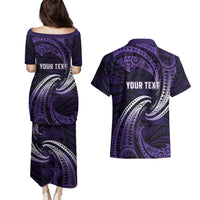 Manua Segaula American Samoa High School Personalized Couples Matching Puletasi and Hawaiian Shirt Polynesian Wave Style LT9 - Polynesian Pride