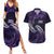 Manua Segaula American Samoa High School Personalized Couples Matching Summer Maxi Dress and Hawaiian Shirt Polynesian Wave Style