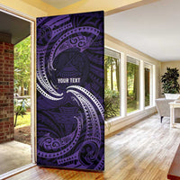 Manua Segaula American Samoa High School Personalized Door Cover Polynesian Wave Style - Polynesian Pride