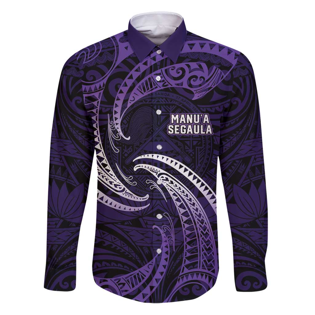 Manua Segaula American Samoa High School Personalized Family Matching Puletasi and Hawaiian Shirt Polynesian Wave Style