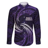 Manua Segaula American Samoa High School Personalized Family Matching Puletasi and Hawaiian Shirt Polynesian Wave Style