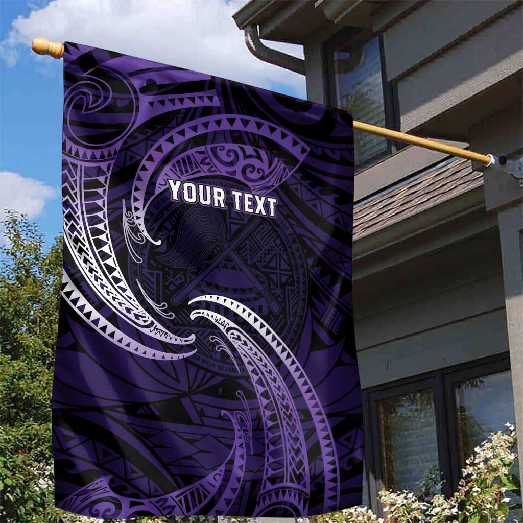 Manua Segaula American Samoa High School Personalized Garden Flag Polynesian Wave Style