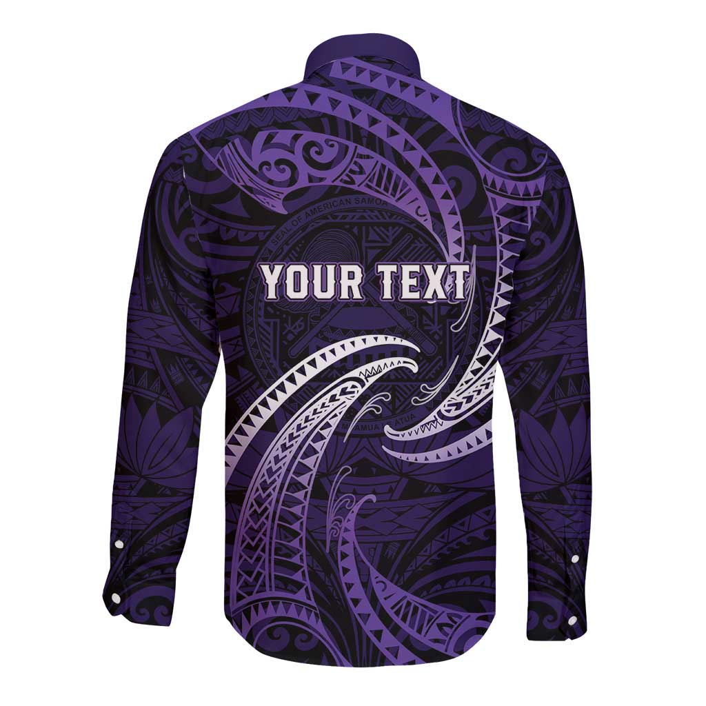 Manua Segaula American Samoa High School Personalized Long Sleeve Button Shirt Polynesian Wave Style LT9 - Polynesian Pride
