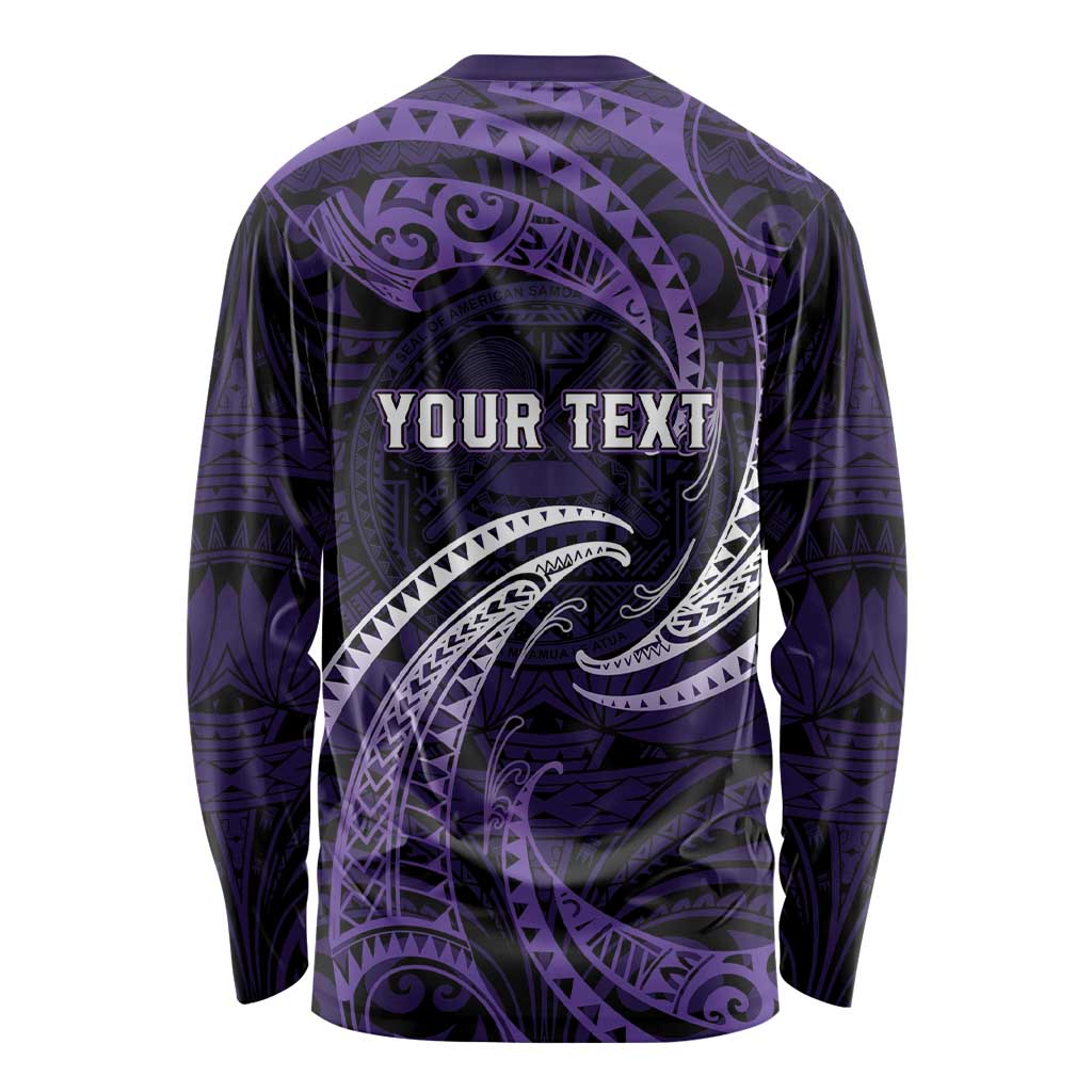 Manua Segaula American Samoa High School Personalized Long Sleeve Shirt Polynesian Wave Style LT9 - Polynesian Pride