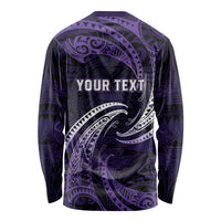 Manua Segaula American Samoa High School Personalized Long Sleeve Shirt Polynesian Wave Style LT9 - Polynesian Pride