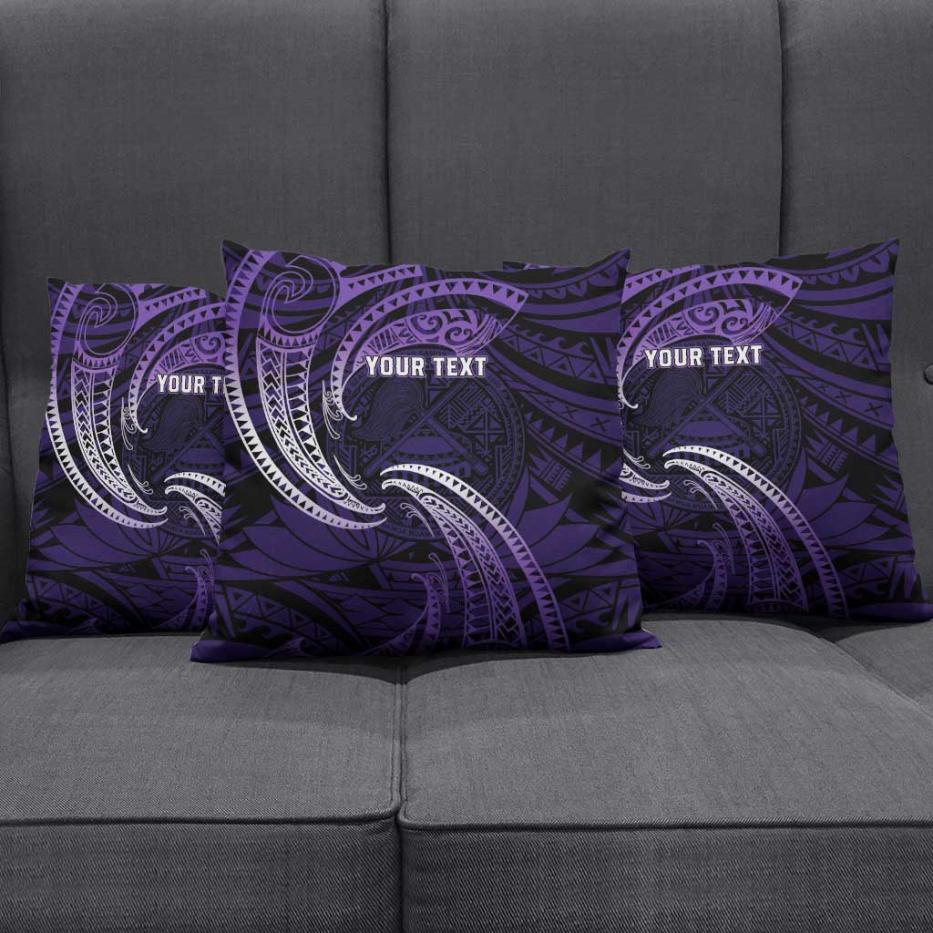 Manua Segaula American Samoa High School Personalized Pillow Cover Polynesian Wave Style - Polynesian Pride