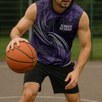 Manua Segaula American Samoa High School Personalized Sleeveless Hoodie Polynesian Wave Style - Polynesian Pride