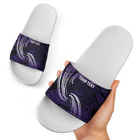 Manua Segaula American Samoa High School Personalized Slide Sandals Polynesian Wave Style - Polynesian Pride