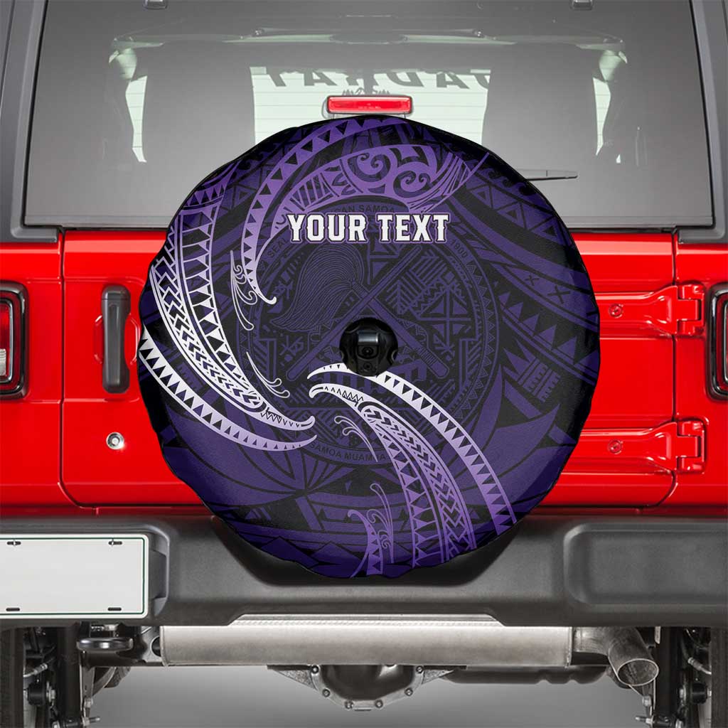 Manua Segaula American Samoa High School Personalized Spare Tire Cover Polynesian Wave Style