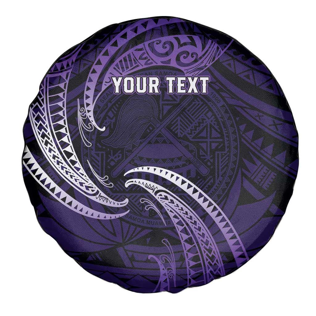Manua Segaula American Samoa High School Personalized Spare Tire Cover Polynesian Wave Style