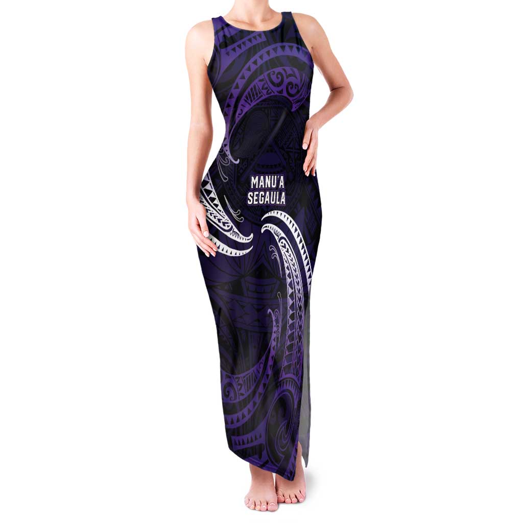 Manua Segaula American Samoa High School Personalized Tank Maxi Dress Polynesian Wave Style