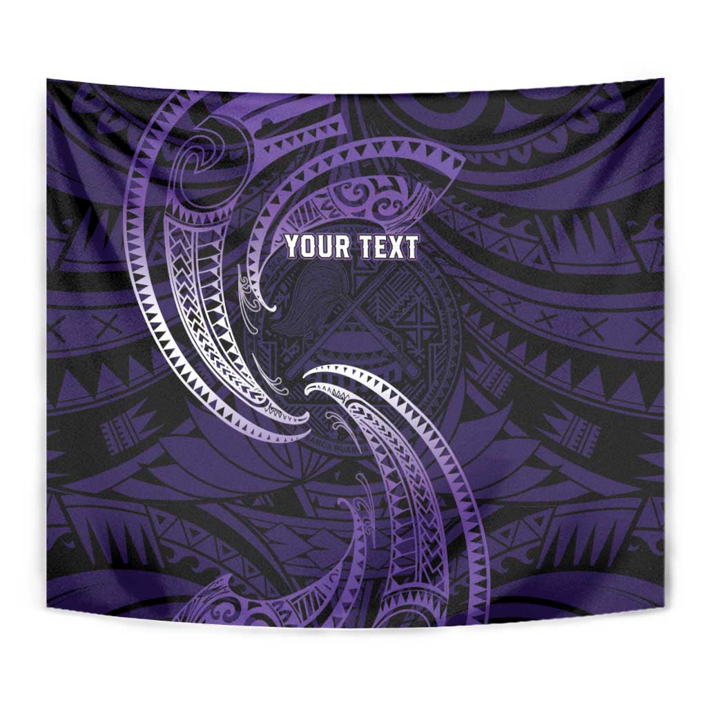 Manua Segaula American Samoa High School Personalized Tapestry Polynesian Wave Style