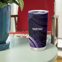 Manua Segaula American Samoa High School Personalized Tumbler Cup Polynesian Wave Style