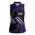 Manua Segaula American Samoa High School Personalized Women Sleeveless Polo Shirt Polynesian Wave Style