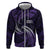 Manua Segaula American Samoa High School Personalized Zip Hoodie Polynesian Wave Style