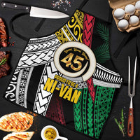 Ni-Van Vanuatu 45th Yumi Yumi Yumi Apron Vanuatuan Boar Tusk Polynesian Pattern LT9 Black - Polynesian Pride