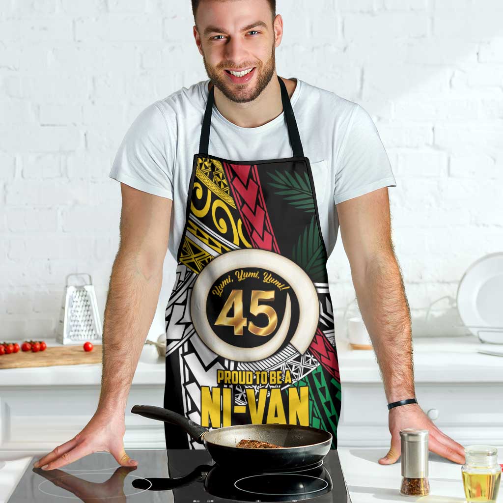 Ni-Van Vanuatu 45th Yumi Yumi Yumi Apron Vanuatuan Boar Tusk Polynesian Pattern LT9 - Polynesian Pride