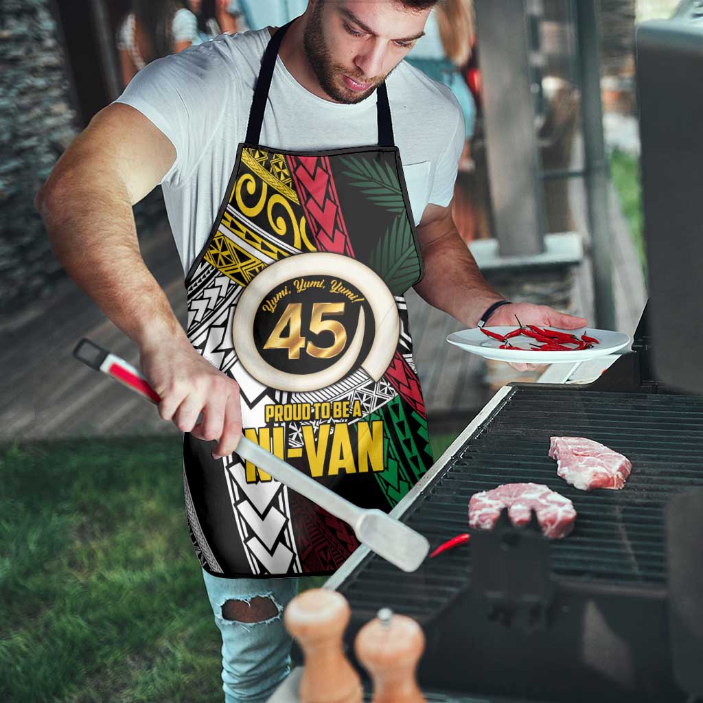 Ni-Van Vanuatu 45th Yumi Yumi Yumi Apron Vanuatuan Boar Tusk Polynesian Pattern LT9 - Polynesian Pride