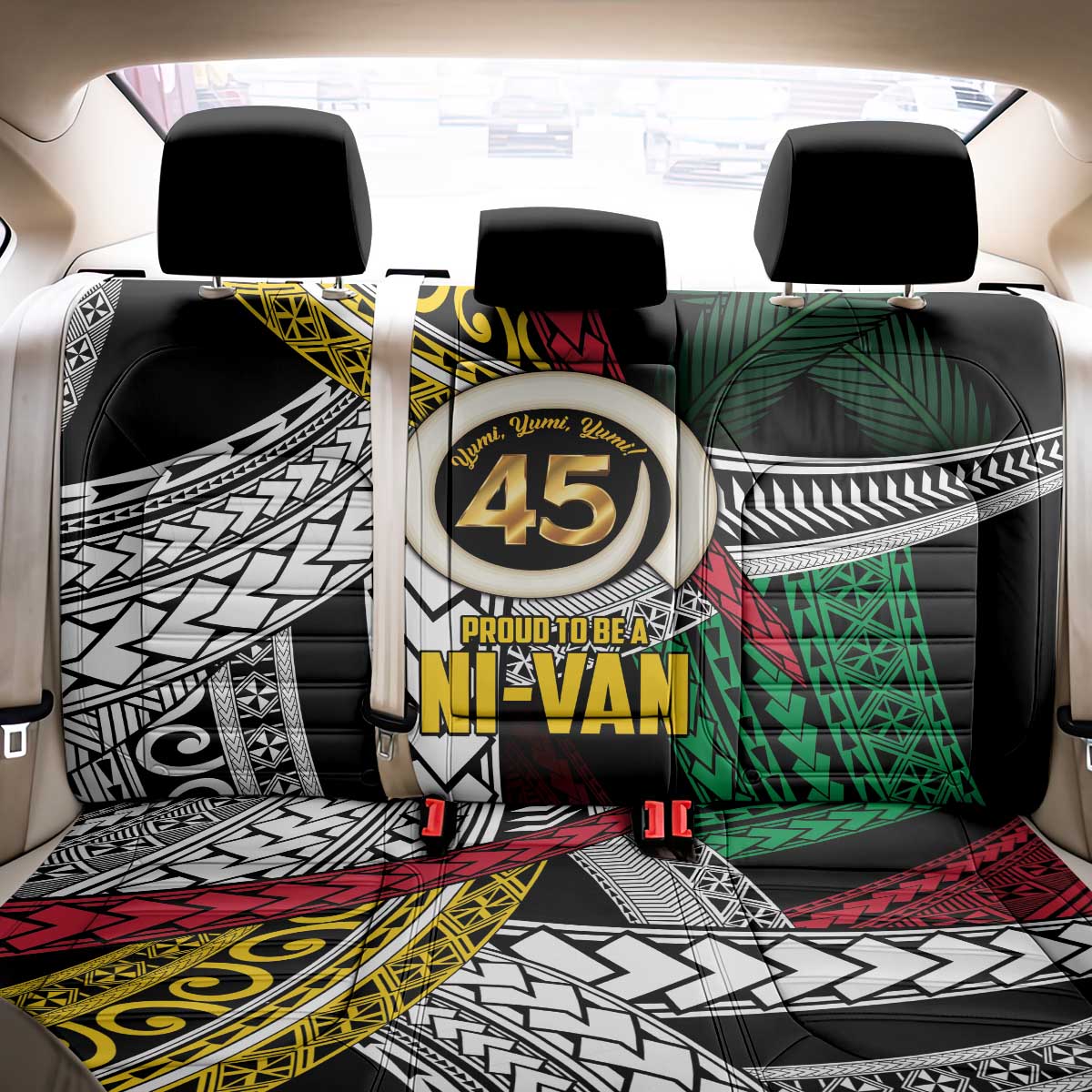 Ni-Van Vanuatu 45th Yumi Yumi Yumi Back Car Seat Cover Vanuatuan Boar Tusk Polynesian Pattern