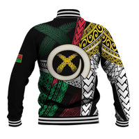 Ni-Van Vanuatu 45th Yumi Yumi Yumi Baseball Jacket Vanuatuan Boar Tusk Polynesian Pattern LT9 - Polynesian Pride