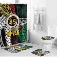 Ni-Van Vanuatu 45th Yumi Yumi Yumi Bathroom Set Vanuatuan Boar Tusk Polynesian Pattern - Polynesian Pride