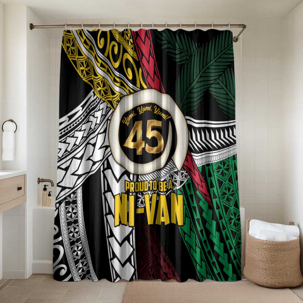 Ni-Van Vanuatu 45th Yumi Yumi Yumi Bathroom Set Vanuatuan Boar Tusk Polynesian Pattern - Polynesian Pride