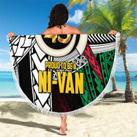 Ni-Van Vanuatu 45th Yumi Yumi Yumi Beach Blanket Vanuatuan Boar Tusk Polynesian Pattern LT9 - Polynesian Pride