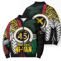 Ni-Van Vanuatu 45th Yumi Yumi Yumi Bomber Puffer Jacket Vanuatuan Boar Tusk Polynesian Pattern LT9 - Polynesian Pride