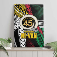 Ni-Van Vanuatu 45th Yumi Yumi Yumi Canvas Wall Art Vanuatuan Boar Tusk Polynesian Pattern LT9 - Polynesian Pride