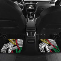 Ni-Van Vanuatu 45th Yumi Yumi Yumi Car Mats Vanuatuan Boar Tusk Polynesian Pattern LT9 Set 2pcs - Back Black - Polynesian Pride